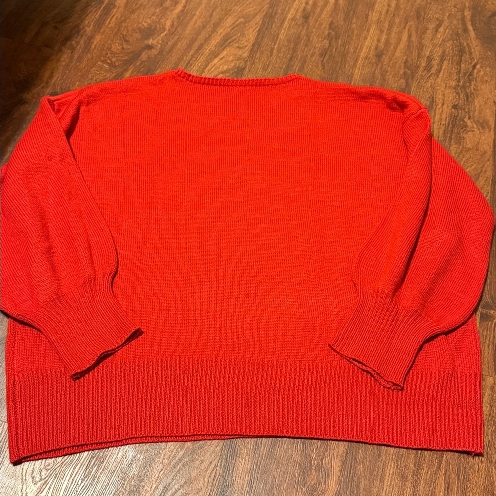 Women’s Red 'Merry' Holiday Sweater - Picture 3 of 3